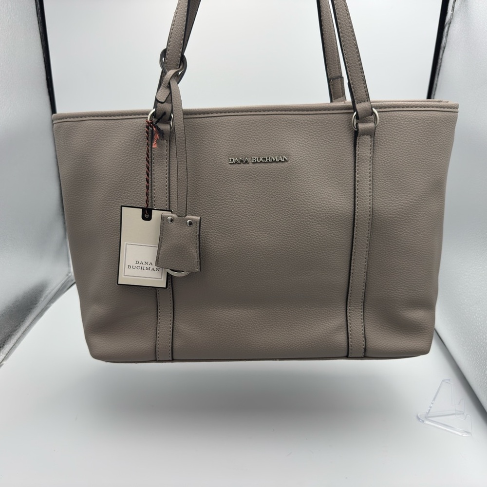 Dana Buchman Large Satchel Handbag Tote Taupe Tan New with tags